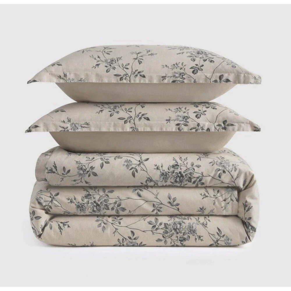 Jeremiah Brent Palacio Floral Duvet Cover Set Full Queen 3pc Cotton NEW $86.90